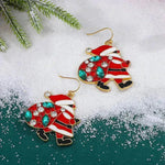 Pendientes personalizados y lindos de Santa Claus con coloridos rehinestones insenden la moda de los pendientes de Navidad para mujeres joyas