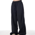 American Vintage Stripe Machete Wide-leg Casual Baggy Trouser Pants Women