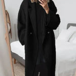 Buy Fall Winter long wool trench coat for women Cashmere trench coat