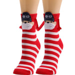 Medias de Navidad Autumn Winter Cotton Magnet Lodestone Hand Tube Socks