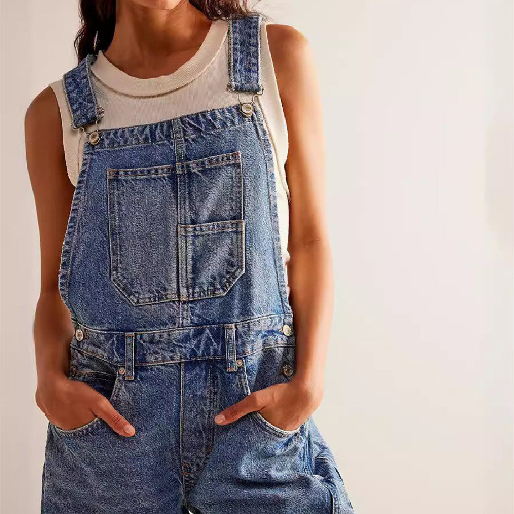 Casual Loose Denim Overalls