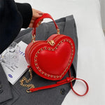 Women's Fashion Casual Heart Shaped Chain Shoulder Messenger Crossbody Bag