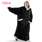 Fleece Oversized Hoodie Blanket Winter Warm Home Clothes Women Men Oversized Pullover With Pockets