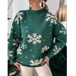 Fall Winter Knitted Cashmere Crewneck Ugly Christmas Sweater Pullover for women