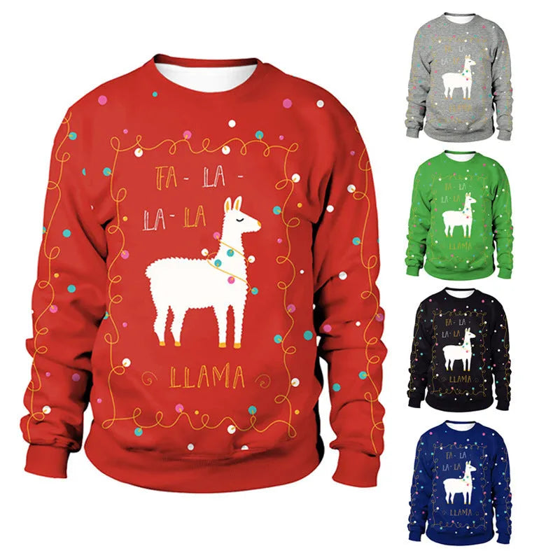 Christmas Element Men's And Women's Round Neck Sweater