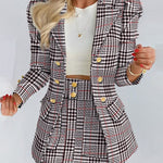 Women  Slim fitted Formal Fashion Short Skirt suit co ord skirt set for women