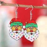 Funny Santa Claus Earrings Christmas Pendant Earrings Gift