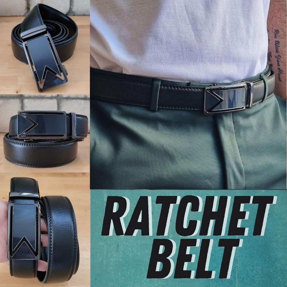 Men's Ratchet Belt Leather Mens Belt With Slide Buckle Ratchet Belts For Men USA - EX-STOCK CANADA