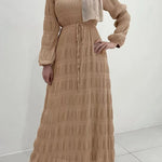 Women's Middle East Fashion Sweet Chiffon Dress Dubai Abaya dress Casual Abaya dress