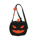 2024 Halloween Bags Funny Pumpkin Cartoon Shoulder Crossbody Bag With Bat Personalized Creative Female Bag