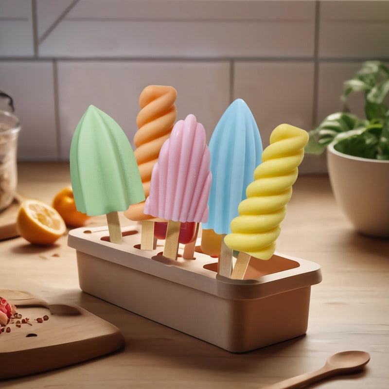 6-piece Spiral Ice Cream Silicone Food Grade Mold - EX-STOCK CANADA