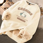 Autumn Winter Fleece-lined thick sweatshirt Pullover top for men