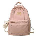 Cool Canvas Backpacks School Bag Double Zipper Bookbag