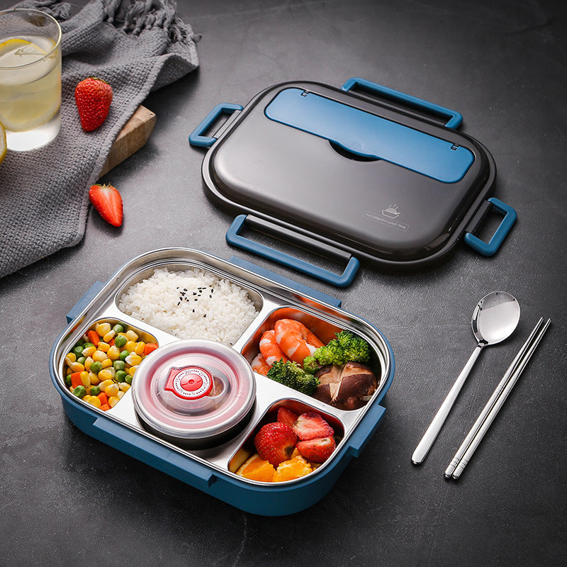 Stainless Steel Bento Thermal Insulated Lunch Box for School Kids