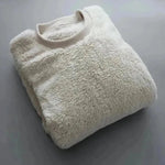 Autumn And Winter Plush Fuzzy Crewneck Pullover top for male