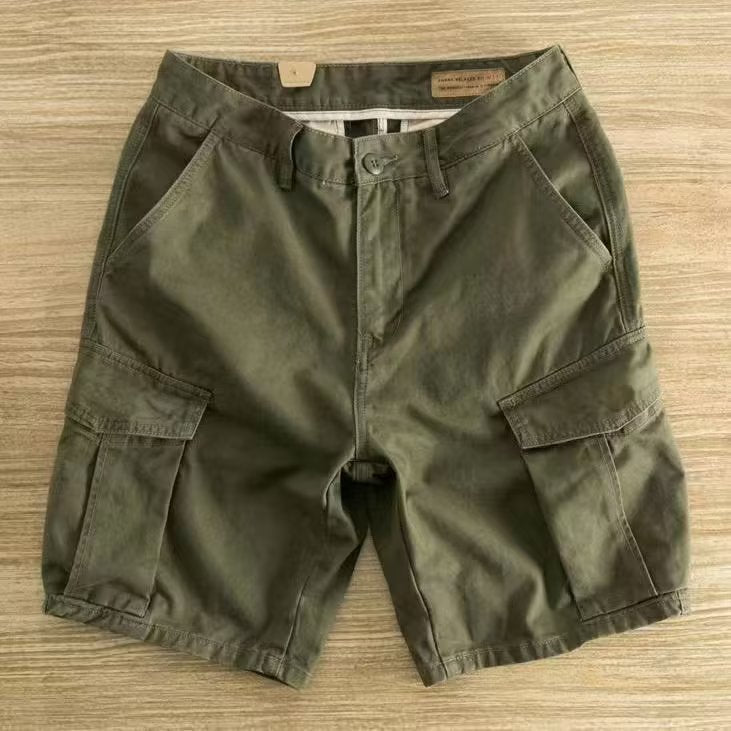 Workwear Casual Men's Loose Summer All-matching Straight Fifth Cargo short Pants