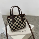 Fashion Houndstooth Shoulder Bags Portable Checkerboard Handbags All-match Messenger Crossbody Bag Women