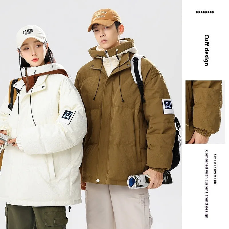 90 White Duck Down Jacket Men And Women Same Style Loose Thickening Keep Warm