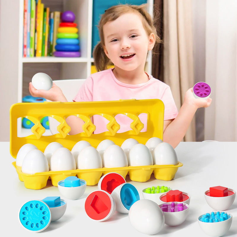 Aprendizaje de bebés juguete educativo Juegos de juguetes de huevo inteligente Juguetes a juego juguetes Montessori Eggs juguetes para niños niños