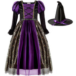 Buy Girl's Halloween Witch Costume set Dress Cosplay Performance Dress 2pc