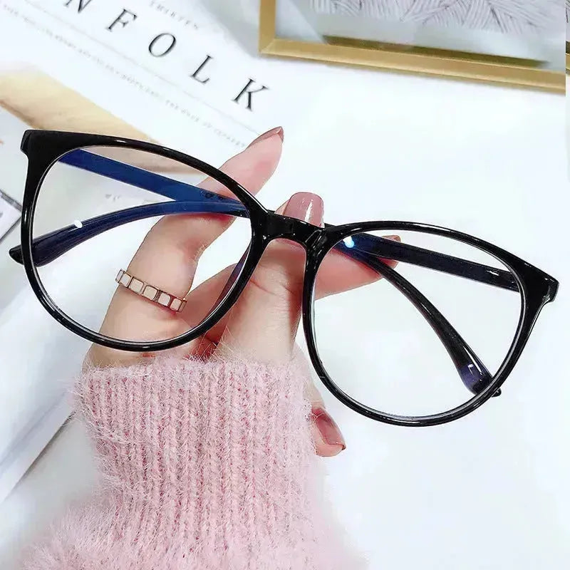 Large Frame Anti-blue Light Glasses Frame Myopia Finished Flat Frame