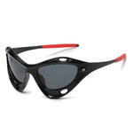 Fashion Breat Frame Cat Oward Personality Hollow Out Cycling Sun Gafass para hombres