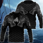 Men's Gothic Printed Street Fashion Classic Hoodie Pullover