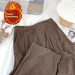 Autumn And Winter New High Waist Loose And Slimming Straight Casual Trousers