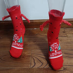 Medias de Navidad Autumn Winter Cotton Magnet Lodestone Hand Tube Socks