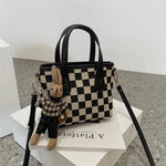 Fashion Houndstooth Shoulder Bags Portable Checkerboard Handbags All-match Messenger Crossbody Bag Women