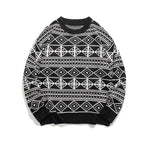 New Trendy Casual Jacquard Knitted Loose Pullover Sweater unisex