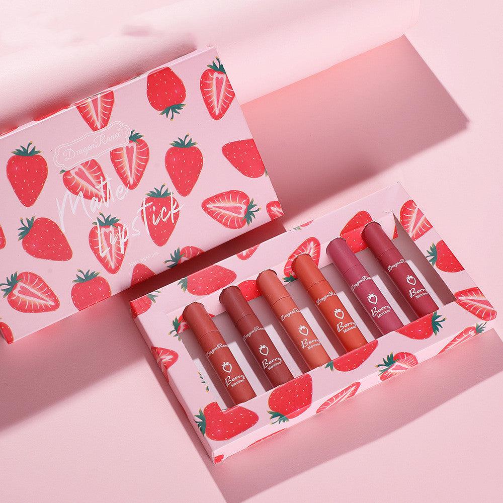 6pcs Box Strawberry Set Lip Gloss Non-stick Cup - EX-STOCK CANADA