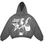 Men's And Women's Fashion Punk Design Fleece Printed Hoodie top