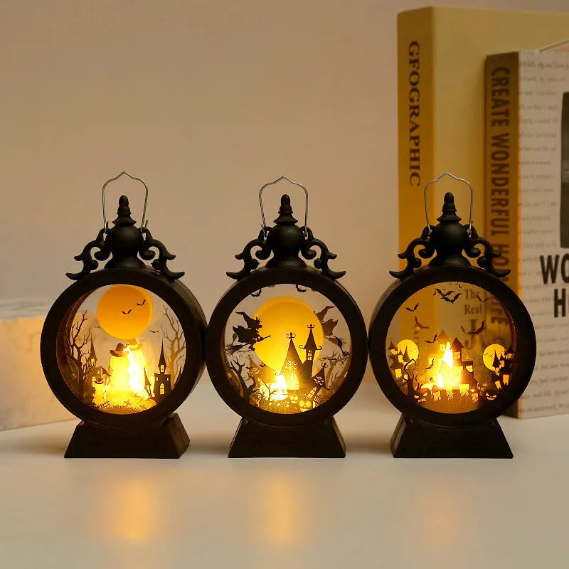 Halloween Retro Portable Storm Lantern Halloween decor Ornaments