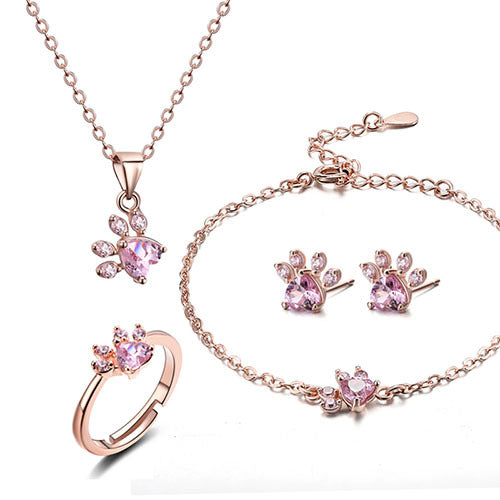 4pcs Women Jewelry Sets