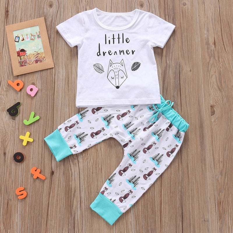 Newborn Baby Clothes Set T-shirt Tops+Pants Little Boys and Girls Outfits Children Clothing