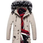 Fur Collar Hoodie Winter Parka Jacket for men