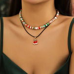 Collar de cuentas de Navidad para mujeres