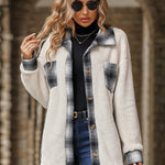 Plaid Woolen Coat Fashion Lapel Single-breasted Mid-length Coat Women's Clothing