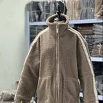 New Fashion Loose Anti-cashmere Hooded Zipper Huge Fleece Winter Jacket