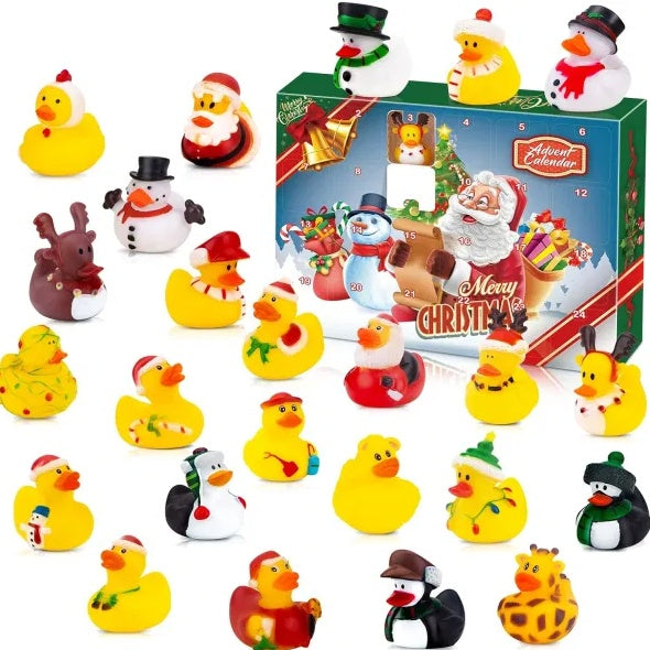 Advent Calendar 2024 - Rubber Ducks For Boys, Girls, Kids, And Toddlers - Rubber Ducky Bath Toy - Creative Christmas Gifts - Perfect For Decoration, Party Favors, Birthday