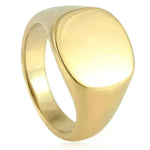 European And American Style Minimalist Titanium Steel Smooth Seal Ring for Men and Women