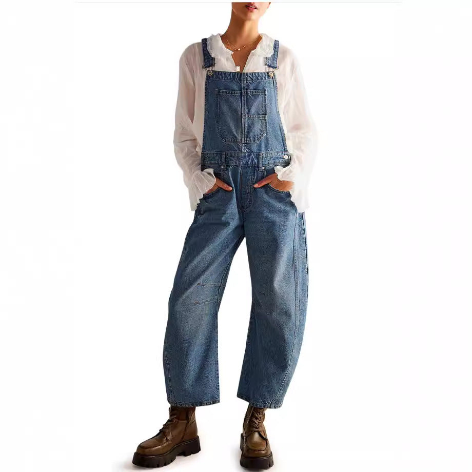 Casual Loose Denim Overalls