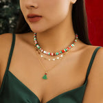 Collar de cuentas de Navidad para mujeres