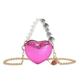 Love Shape Pearl Mini Messenger Bag for ladies y2k crossbody bag