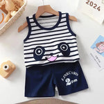 New Vest Suit Cotton Sleeveless Boy Summer Clothing Vest Two-piece Set  for boys