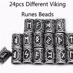 Set Of Viking Rune Bead Bracelets Gothic Bracelets