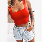 Summer New Fashion Women Crop Top Sexy Sleeveless Tank Tops