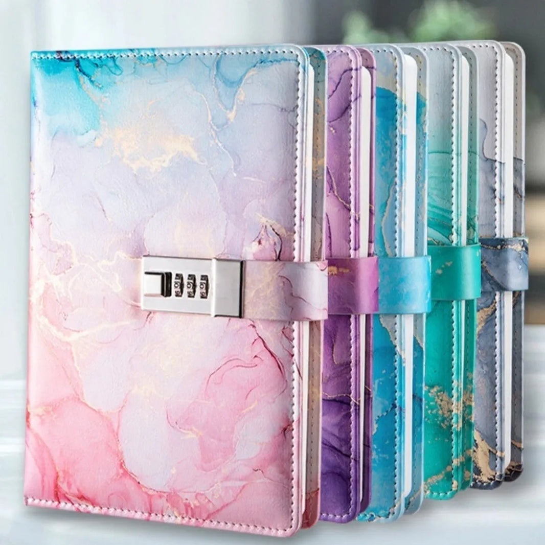 A5 passwortgeschütztes Noteboy-Tagebuch mit Lock Creative Trend Journal Book Student Smart Notepad Stationery Leder Notebook