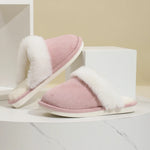 Winter Warm Plush Slippers Home Indoor Non-slip Bedroom Floor Soft Fuzzy Slipper For Couple Fashion Solid House Shoes